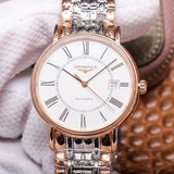 Longines Presence 38.5mm Automatic White Dial Two Tone Steel Strap Watch for Men - L4.921.1.11.7 Authentic Buy Shop Now