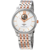 Tissot Tradition Powermatic 80 Open Heart Silver Dial Two Tone Steel Strap Watch For Men - T063.907.22.038.01 Authentic Buy Shop Now