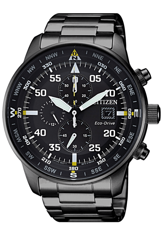 Citizen Sports Eco Drive Black Dial Black Steel Strap Watch For Men - CA0695-84E Authentic Buy Shop Now