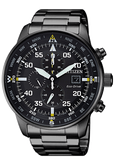 Citizen Sports Eco Drive Black Dial Black Steel Strap Watch For Men - CA0695-84E Authentic Buy Shop Now
