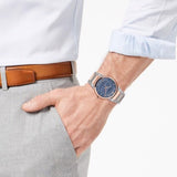 Salvatore Ferragamo Sapphire Blue Dial Two Tone Steel Strap Watch for Men - SFHP007-20 Authentic Buy Shop Now