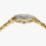 Versace Audrey Quartz Grey Dial Gold Steel Strap Watch for Women - VELR00719 Authentic Buy Shop Now