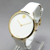 Movado Museum 70th Anniversary Special Edition White Dial White Leather Strap Watch For Women - 0607139 Authentic Buy Shop Now