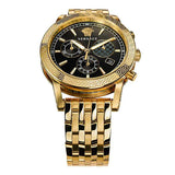 Versace Sport Tech Chronograph Black Dial Gold Steel Strap Watch for Men - VELT00419 Authentic Buy Shop Now