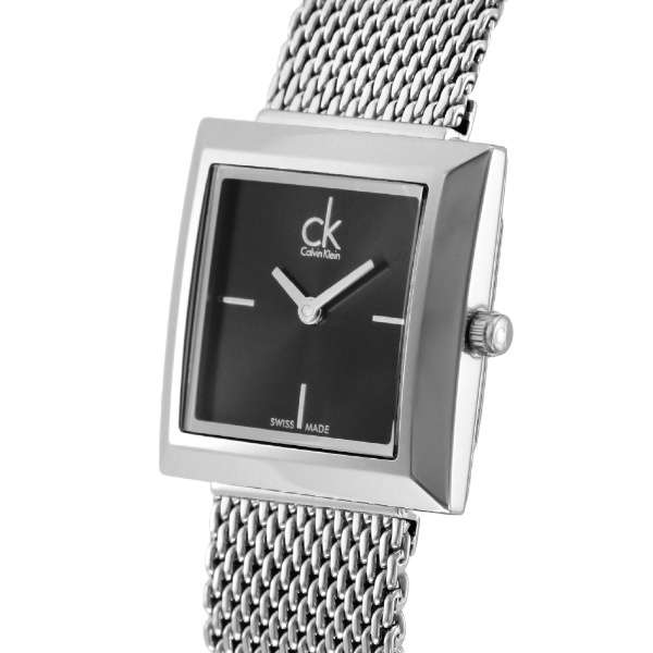 Calvin Klein Mark Black Dial Silver Mesh Bracelet Watch for Women - K3R23121 Authentic Buy Shop Now