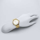 Marc Jacobs Baker White Dial Gold Steel Strap Watch for Women - MBM3440 Authentic Buy Shop Now