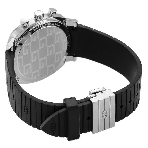 Gucci Grip Chronograph Black Dial Black Rubber Strap Watch For Men - YA157301 Authentic Buy Shop Now