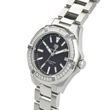 Tag Heuer Aquaracer Quartz Diamonds Black Dial Silver Steel Strap Watch for Women - WAY131P.BA0748 Authentic Buy Shop Now