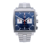 Tag Heuer Monaco Automatic Chronograph Blue Dial Silver Steel Strap Watch for Men - CBL2111.BA0644 Authentic Buy Shop Now