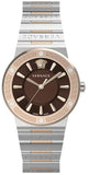 Versace Grace Quartz Brown Dial Two Tone Steel Strap Watch For Women - VEVH01220 Authentic Buy Shop Now