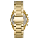 Michael Kors Runway Chronograph Orange Dial Gold Steep Strap Watch For Women - MK6162 Authentic Buy Shop Now