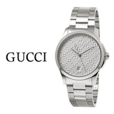 Gucci G Timeless Quartz Silver Dial Silver Steel Strap Watch For Women - YA126459 Authentic Buy Shop Now