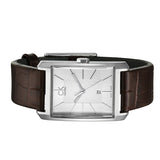 Calvin Klein Window Silver Dial Brown Leather Strap Watch for Women - K2M23126 Authentic Buy Shop Now
