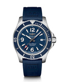 Breitling Superocean 44mm Automatic Blue Dial Blue Rubber Strap Watch for Men - A17367D81C1S2 Authentic Buy Shop Now