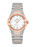 Omega Constellation Manhattan Quartz Diamonds Mother of Pearl Dial Two Tone Steel Strap Watch for Women - 131.20.25.60.55.001 Authentic Buy Shop Now