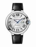 Cartier Ballon Bleu De Cartier Silver Dial Black Leather Strap Watch for Women - WSBB0030 Authentic Buy Shop Now
