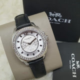 Coach Boyfriend Silver Dial Black Leather Strap Watch for Women - 14503152 Authentic Buy Shop Now