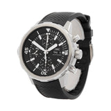 IWC Aquatimer Chronograph Black Dial Black Leather Strap Watch for Men - IW376803 Authentic Buy Shop Now