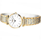 Longines La Grande Classique White Dial Two Tone Mesh Bracelet Watch for Women - L4.209.2.12.7 Authentic Buy Shop Now