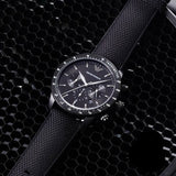 Emporio Armani Mario Chronograph Quartz Black Dial Black Nylon Strap Watch For Men - AR11453 Authentic Buy Shop Now