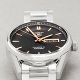 Tag Heuer Carrera Calibre 5 Automatic Black Dial Silver Steel Strap Watch for Men - WAR201C.BA0723 Authentic Buy Shop Now