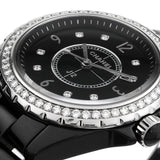 Chanel J12 Diamonds Ceramic Black Dial Black Steel Strap Watch for Women - J12 H3108 Authentic Buy Shop Now