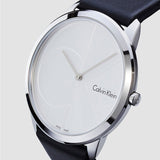 Calvin Klein Minimal Black Dial Black Leather Strap Watch for Men - K3M211C3 Authentic Buy Shop Now