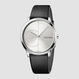 Calvin Klein Minimal Black Dial Black Leather Strap Watch for Men - K3M211C3 Authentic Buy Shop Now
