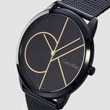 Calvin Klein Minimal Black Dial Black Mesh Bracelet Watch for Women - K3M224X1 Authentic Buy Shop Now