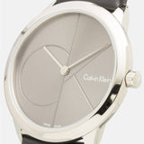 Calvin Klein Minimal Black Dial Black Leather Strap Watch for Men - K3M211C3 Authentic Buy Shop Now