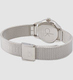 Calvin Klein Minimal Grey Dial Silver Mesh Bracelet Watch for Women - K3M23124 Authentic Buy Shop Now