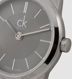 Calvin Klein Minimal Grey Dial Silver Mesh Bracelet Watch for Women - K3M23124 Authentic Buy Shop Now