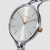 Calvin Klein Graphic Silver Dial Silver Steel Strap Watch for Women - K7E23B46 Authentic Buy Shop Now