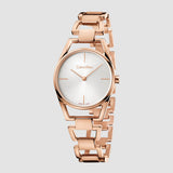 Calvin Klein Dainty White Dial Rose Gold Steel Strap Watch for Women - K7L23646 Authentic Buy Shop Now