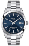 Tissot Gentlemen Powermatic 80 Silicium Blue Dial Silver Steel Strap Watch For Men - T127.407.11.041.00 Authentic Buy Shop Now