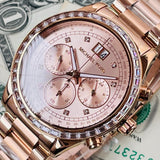 Michael Kors Brinkley Rose Gold Dial Rose Gold Steel Strap Watch for Women - MK6204 Authentic Buy Shop Now