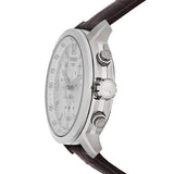 Tissot PRC 200 Chronograph Silver Dial Brown Leather Strap Watch For Men - T055.417.16.037.00 Authentic Buy Shop Now