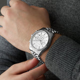 Michael Kors Lexington Silver Dial Silver Steel Strap Watch for Men - MK8405 Authentic Buy Shop Now