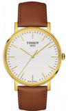 Tissot T Classic Everytime White Dial Brown Leather Strap Watch For Men - T109.410.36.031.00 Authentic Buy Shop Now