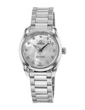Omega Seamaster Aqua Terra Quartz Diamonds Mother of Pearl Dial Silver Steel Strap Watch for Women - 220.10.28.60.55.001 Authentic Buy Shop Now