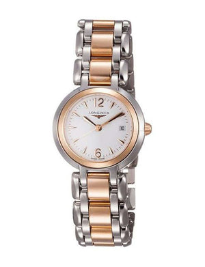 Longines PrimaLuna Quartz White Dial Two Tone Steel Strap Watch for Women - L8.110.5.16.6 Authentic Buy Shop Now