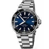 Oris Aquis Date Blue Dial Silver Steel Strap Watch for Men - 0173377304135-0782405PEB Authentic Buy Shop Now