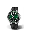 Oris Aquis Date Green Dial Black Rubber Strap Watch for Men - 0173377304157-0742464EB Authentic Buy Shop Now