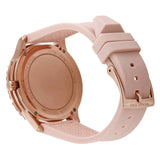 Michael Kors Runway Three Hand Crystal Pave Dial Pink Rubber Strap Watch For Women - MK6854 Authentic Buy Shop Now