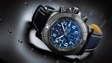 Breitling Super Avenger Chronograph 48 Night Mission Blue Dial Blue Leather Strap Watch for Men - V13375101C1X2 Authentic Buy Shop Now