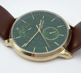 Tommy Hilfiger Hunter Green Dial Brown Leather Strap Watch for Men - 1791607 Authentic Buy Shop Now
