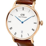 Daniel Wellington Dapper St Mawes White Dial Brown Leather Strap Watch For Women - DW00100091 Authentic Buy Shop Now