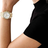 Michael Kors Runway Pavé Chronograph White Dial White Acetate Strap Watch for Women - MK7476 Authentic Buy Shop Now