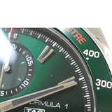 Tag Heuer Formula 1 Calibre 16 Automatic Chronograph Green Dial Black Leather Strap Watch for Men - CAZ2016.FC6473 Authentic Buy Shop Now