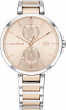 Tommy Hilfiger Angela Chronograph Pink Dial Two Tone Steel Strap Watch for Women - 1782127 Authentic Buy Shop Now